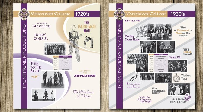 Vancouver College Theatrical Productions Timeline Posters