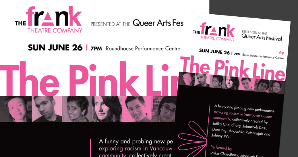 Poster designed by Addon Creative for "The Pink Line" by The Frank Theatre